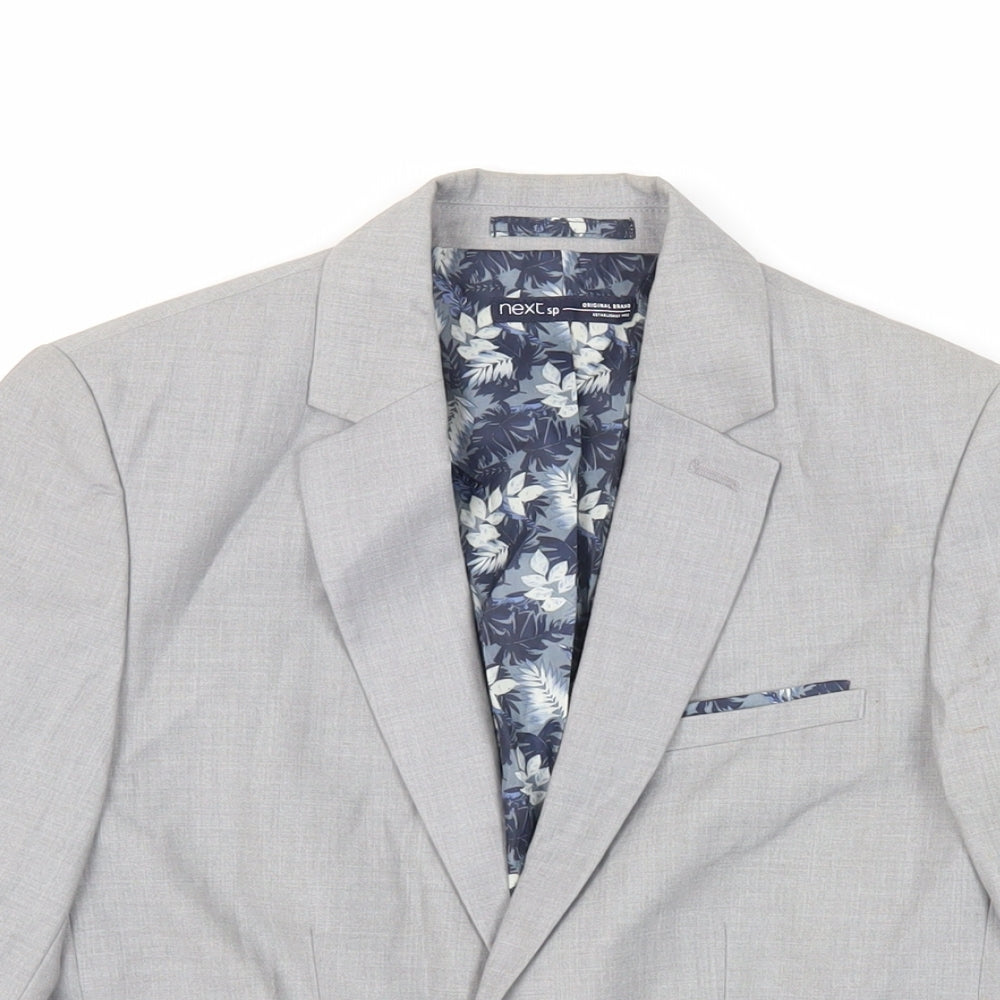 NEXT Boys Grey Jacket Blazer Size 10 Years Button