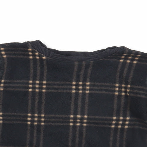 NEXT Boys Black Plaid Polyester Pullover Sweatshirt Size 4 Years Pullover
