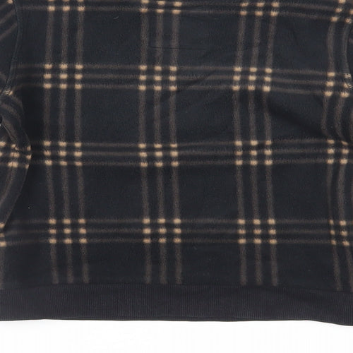 NEXT Boys Black Plaid Polyester Pullover Sweatshirt Size 4 Years Pullover