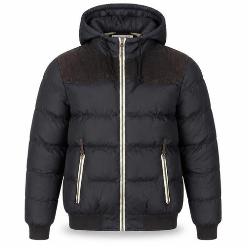 Brave Soul Mens Black Puffer Jacket Jacket Size S Zip - Hooded
