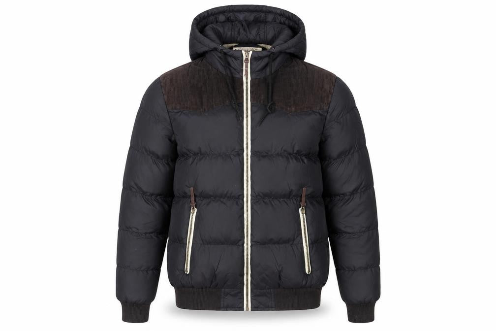 Brave Soul Mens Black Puffer Jacket Jacket Size S Zip - Hooded