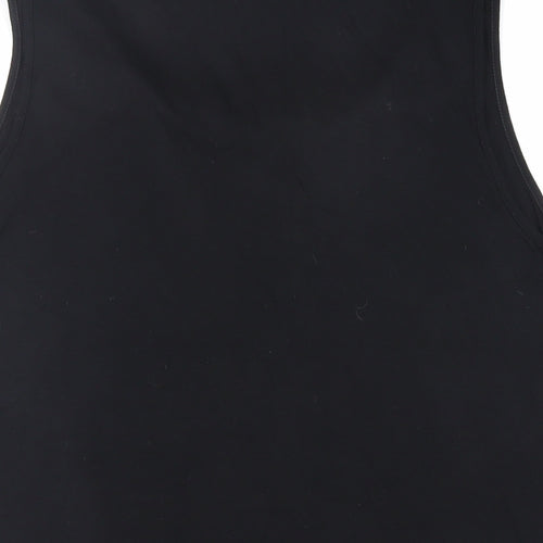Marks and Spencer Womens Black Viscose Basic Tank Size 18 Scoop Neck