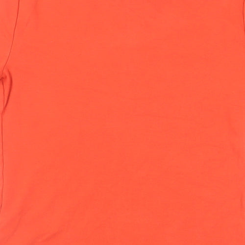 Lauren Ralph Lauren Womens Red Cotton Basic T-Shirt Size S Boat Neck