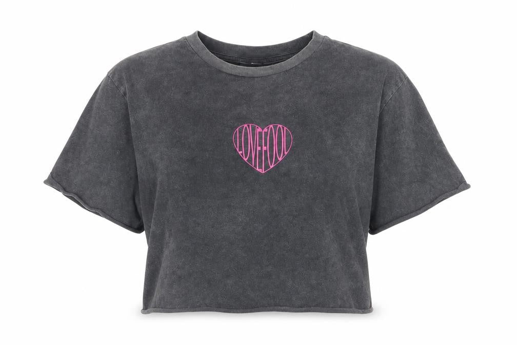 Front view of Topshop women’s grey cotton basic t-shirt, size UK 6, crew neck