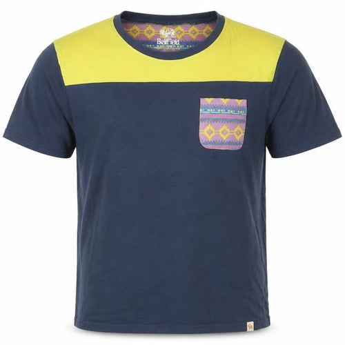 Bellfield Mens Blue Cotton T-Shirt Size XL Crew Neck