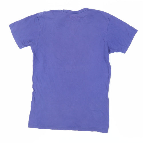 Juju Womens Blue Cotton Basic T-Shirt Size S Crew Neck