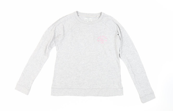 Jack Wills Womens Grey Cotton Pullover Sweatshirt Size 10 Pullover - Logo