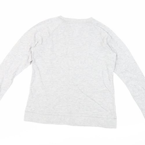 Jack Wills Womens Grey Cotton Pullover Sweatshirt Size 10 Pullover - Logo
