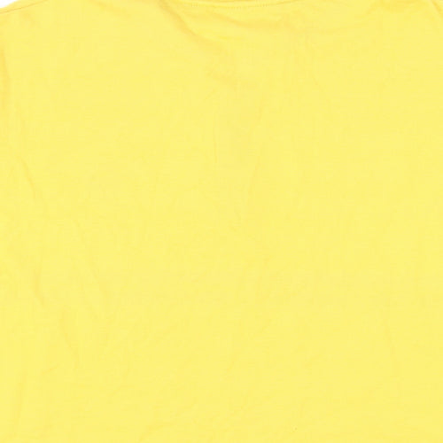 Sergio Tacchini Mens Yellow Cotton Polo Size XL Collared Button - Logo