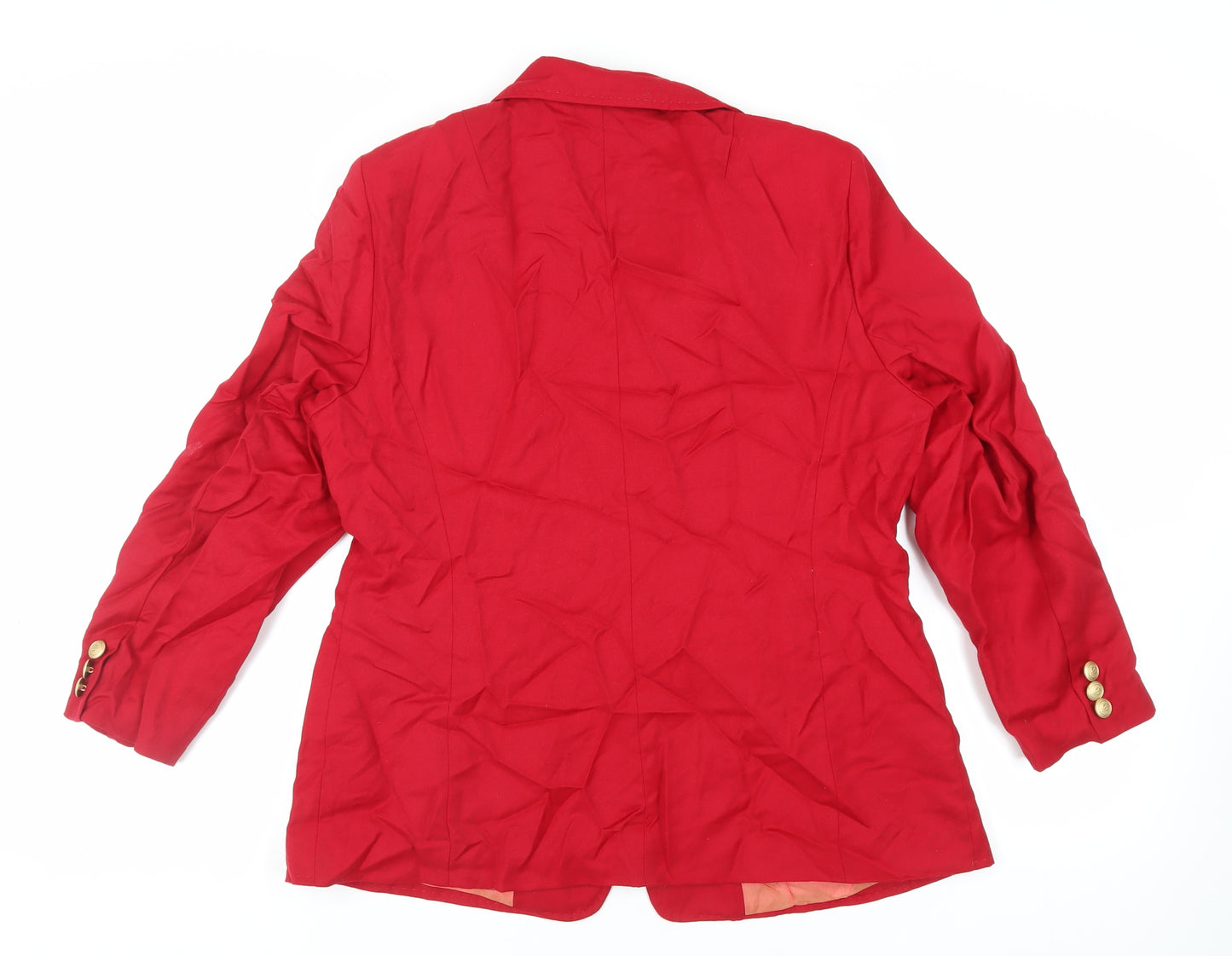 Gray Osbourn Womens Red Jacket Blazer Size 18 Button - Vintage