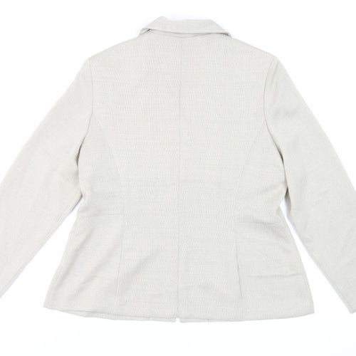 Warp+Weft Womens Green Jacket Blazer Size 16 Button