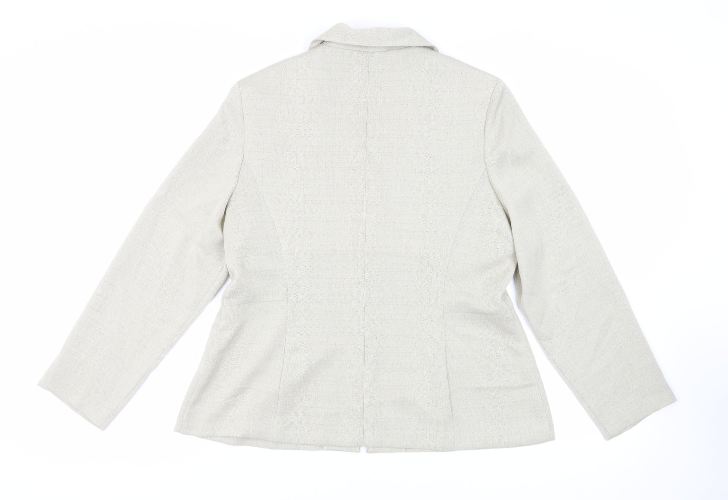 Warp+Weft Womens Green Jacket Blazer Size 16 Button