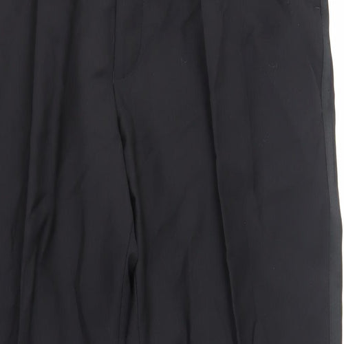 Jeff Banks Mens Black Wool Dress Pants Trousers Size 36 in L31 in Regular Zip