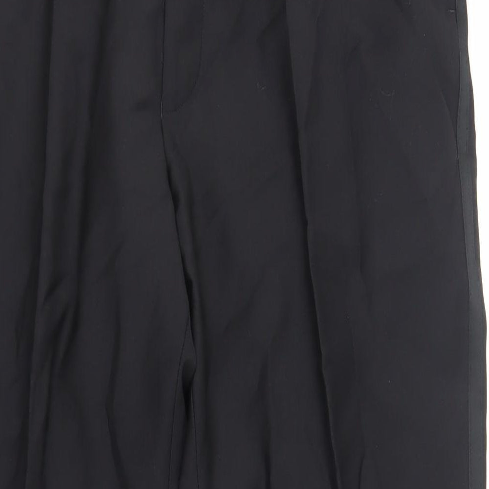 Jeff Banks Mens Black Wool Dress Pants Trousers Size 36 in L31 in Regular Zip