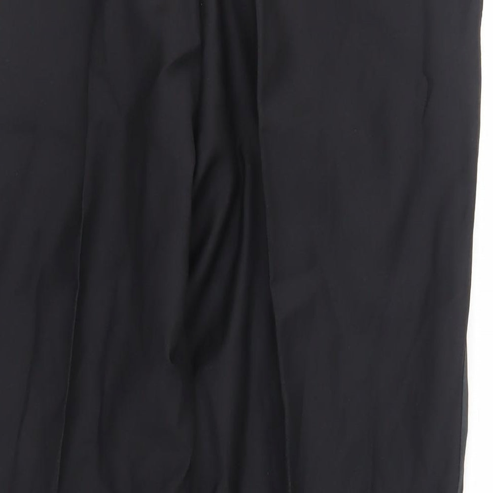 Jeff Banks Mens Black Wool Dress Pants Trousers Size 36 in L31 in Regular Zip