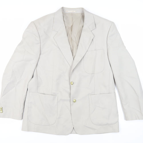 Chums Mens Beige Polyester Jacket Blazer Size 44 Regular