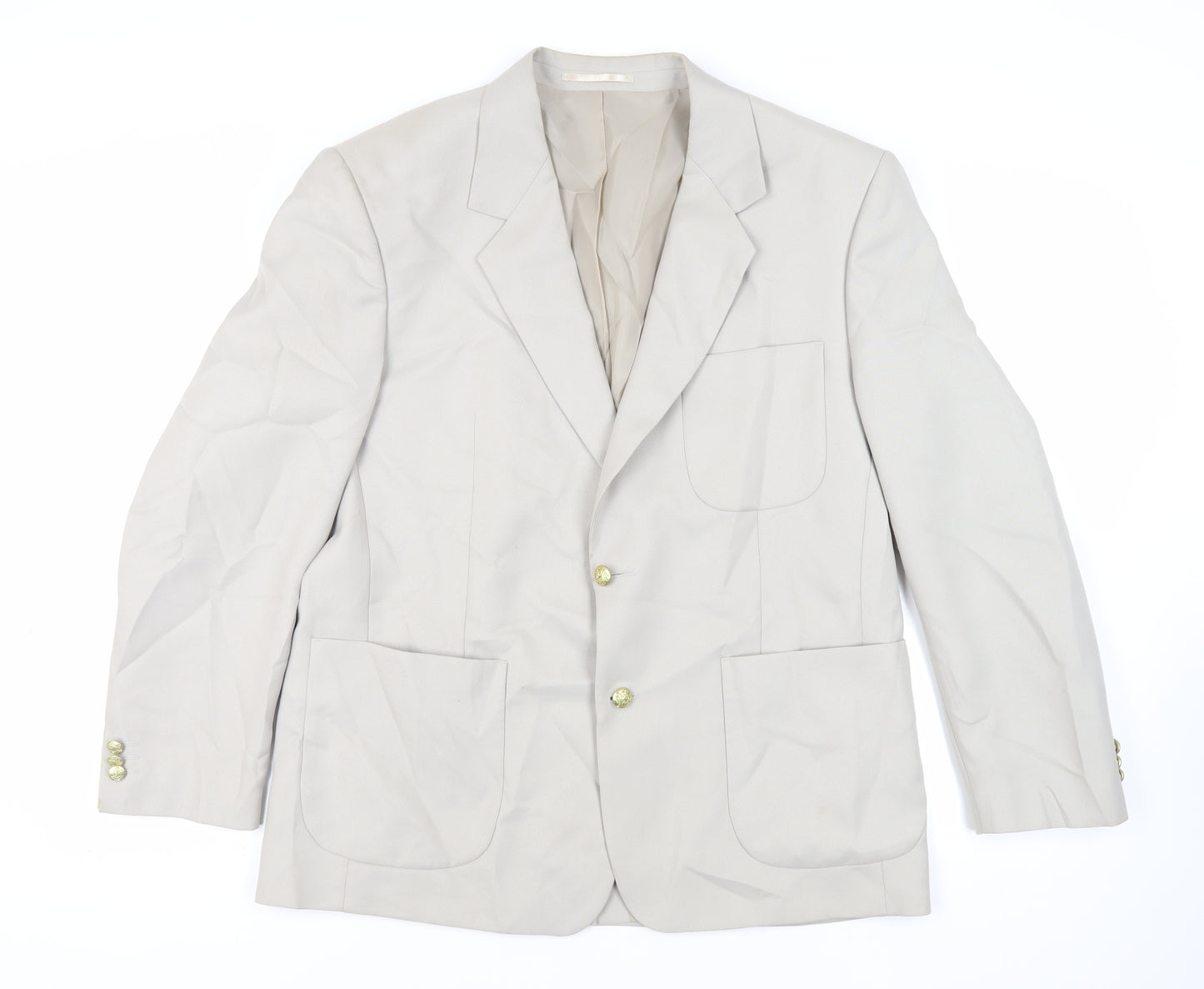 Chums Mens Beige Polyester Jacket Blazer Size 44 Regular