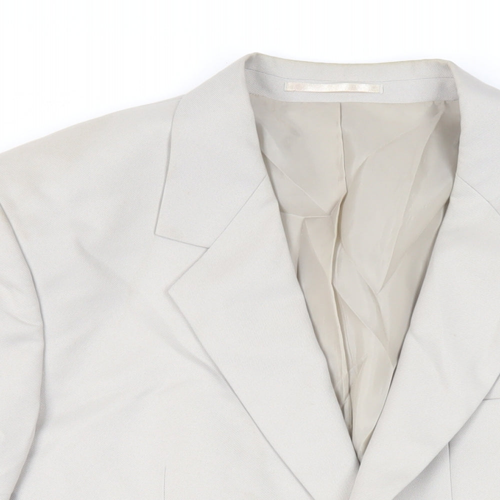 Chums Mens Beige Polyester Jacket Blazer Size 44 Regular