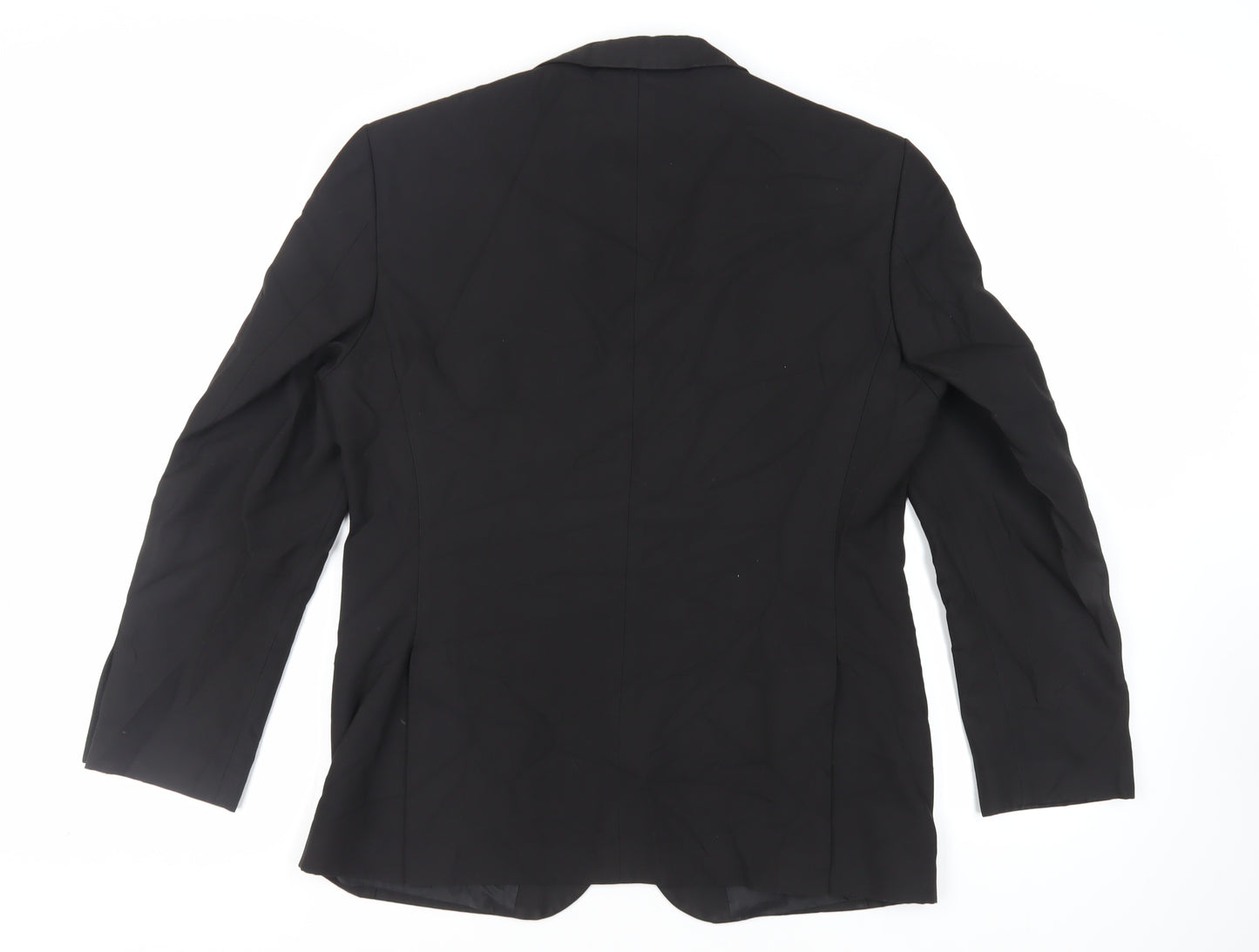 Marks and Spencer Mens Black Polyester Jacket Suit Jacket Size 40 Regular