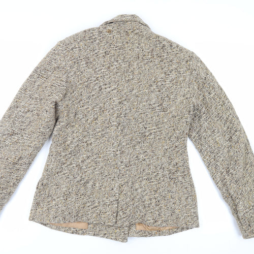 Olsen Womens Beige Jacket Blazer Size 12 Button