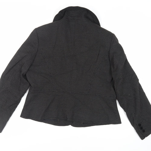 Alex & Co Womens Black Polka Dot Jacket Blazer Size 16 Button