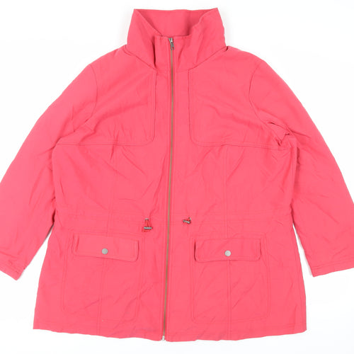 Marks and Spencer Womens Pink Jacket Size 18 Zip