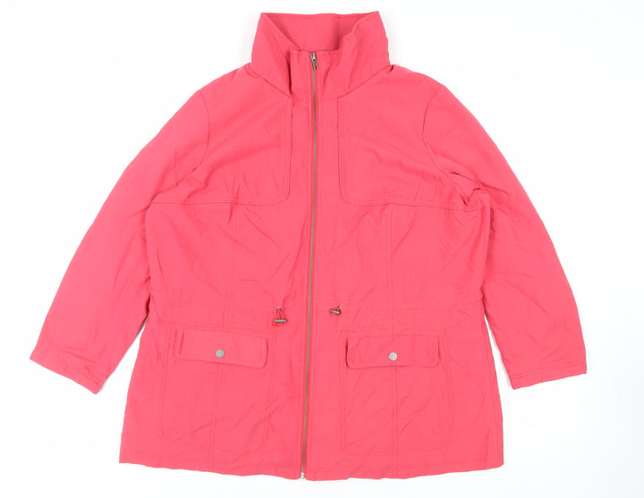 Marks and Spencer Womens Pink Jacket Size 18 Zip