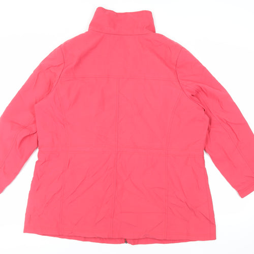 Marks and Spencer Womens Pink Jacket Size 18 Zip