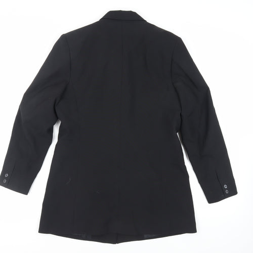 Classic Woman Womens Black Jacket Blazer Size 12 Button