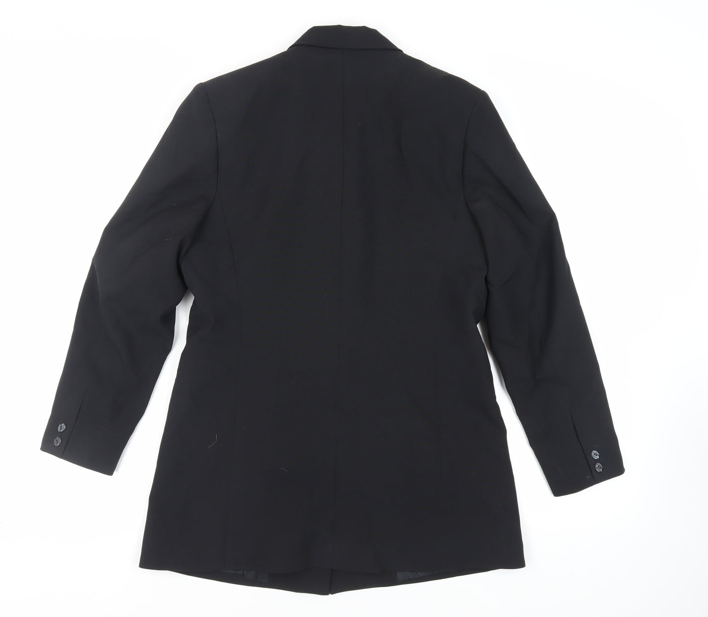 Classic Woman Womens Black Jacket Blazer Size 12 Button