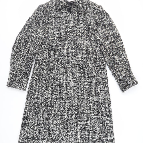 Yazz Womens Black Overcoat Coat Size 12 Button