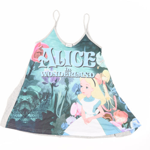 Disney Womens Grey Polyester Camisole Tank Size 6 Scoop Neck - Alice in Wonderland
