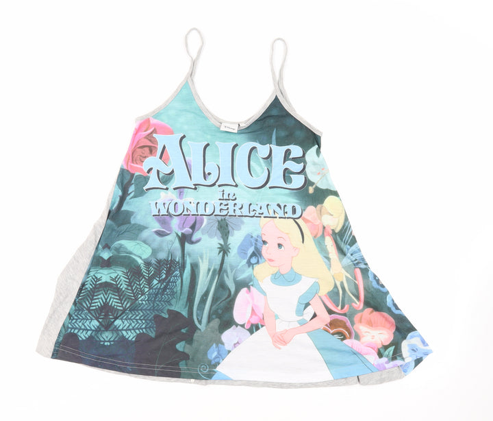 Disney Womens Grey Polyester Camisole Tank Size 6 Scoop Neck - Alice in Wonderland
