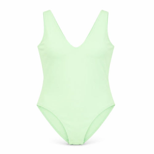 Miss Selfridge Womens Green Cotton Bodysuit One-Piece Size 12 Snap