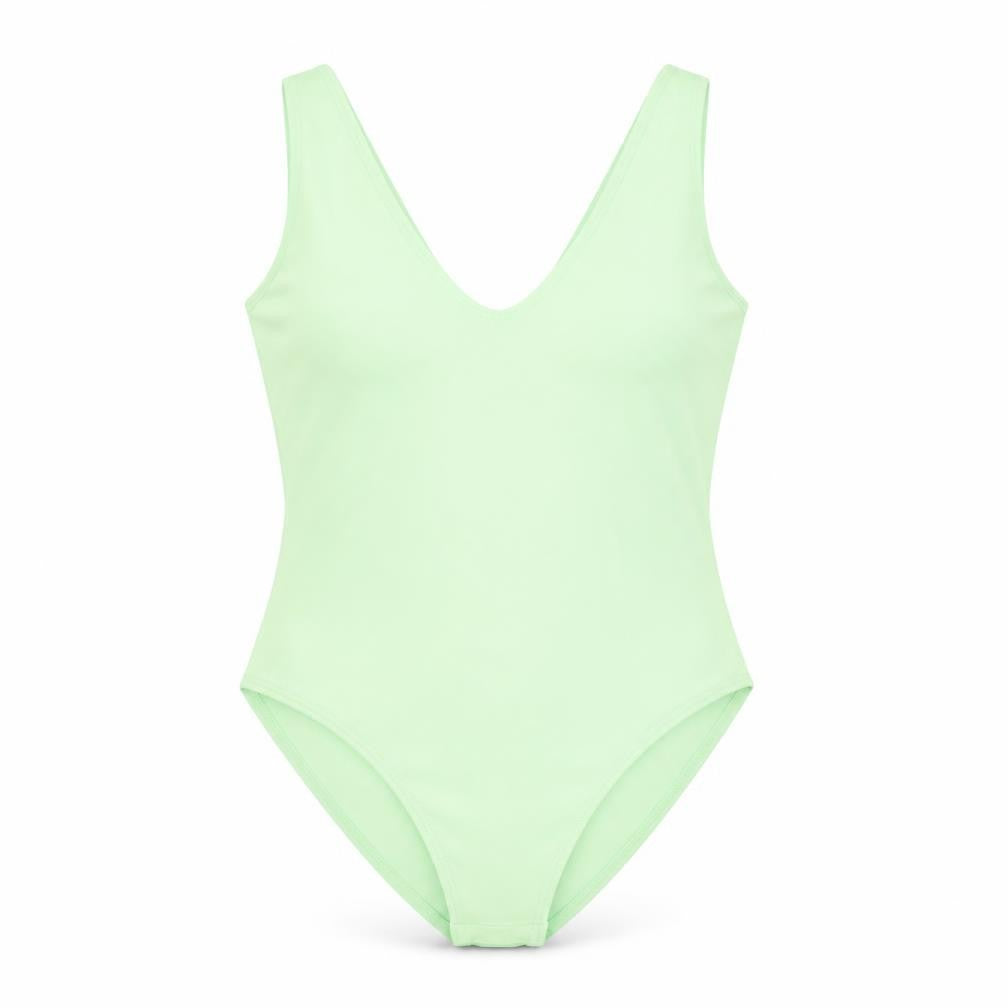 Miss Selfridge Womens Green Cotton Bodysuit One-Piece Size 12 Snap