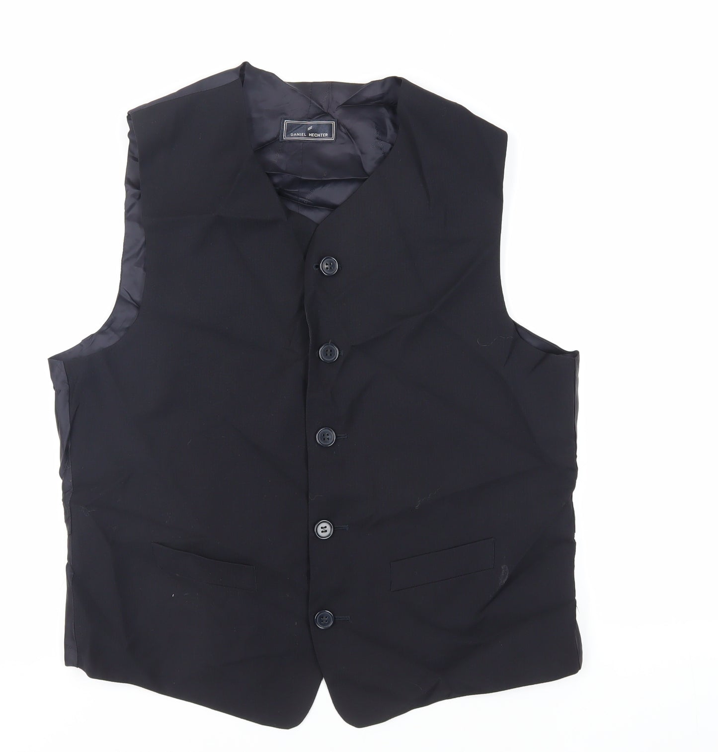Daniel Hechter Mens Blue Wool Jacket Suit Waistcoat Size 42 Regular