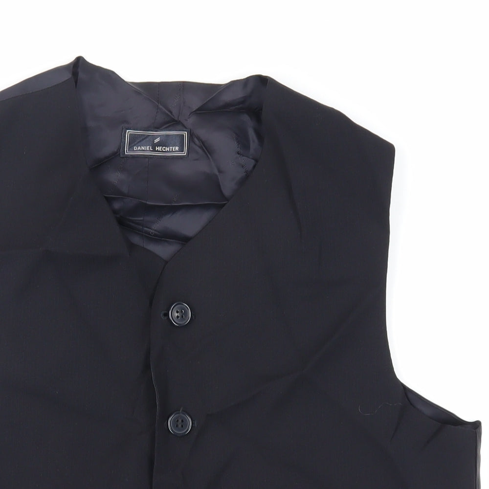 Daniel Hechter Mens Blue Wool Jacket Suit Waistcoat Size 42 Regular