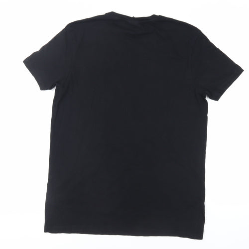 ASOS Mens Black Cotton T-Shirt Size M Crew Neck - MTV