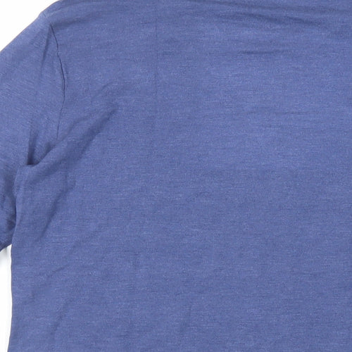 Marks and Spencer Mens Blue Acrylic T-Shirt Size S Crew Neck - Thermal
