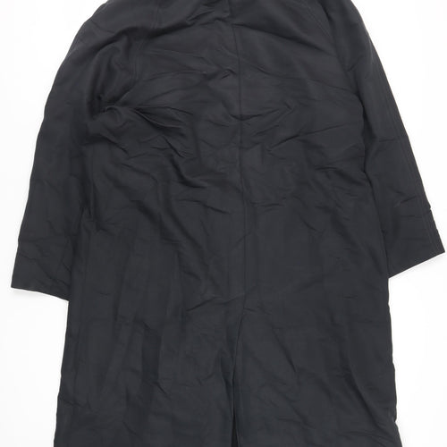 Bugatti Mens Black Overcoat Coat Size XL Button