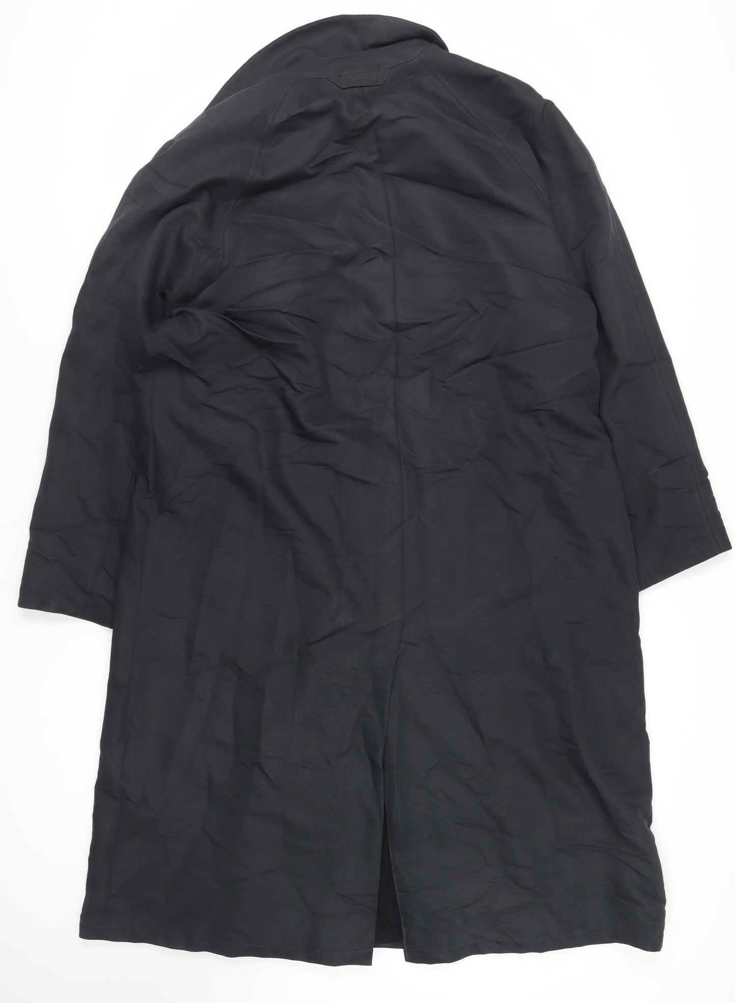 Bugatti Mens Black Overcoat Coat Size XL Button