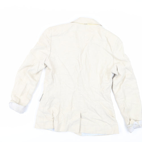 Crew Clothing Womens Beige Jacket Blazer Size 12 Button
