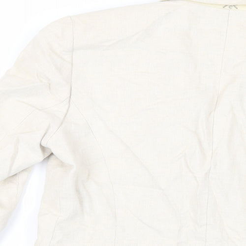 Crew Clothing Womens Beige Jacket Blazer Size 12 Button