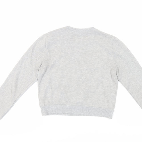 FOREVER 21 Womens Grey Cotton Pullover Sweatshirt Size S Pullover - Cropped