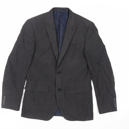 NEXT Mens Grey Polyester Jacket Suit Jacket Size 36 Regular