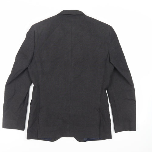 NEXT Mens Grey Polyester Jacket Suit Jacket Size 36 Regular