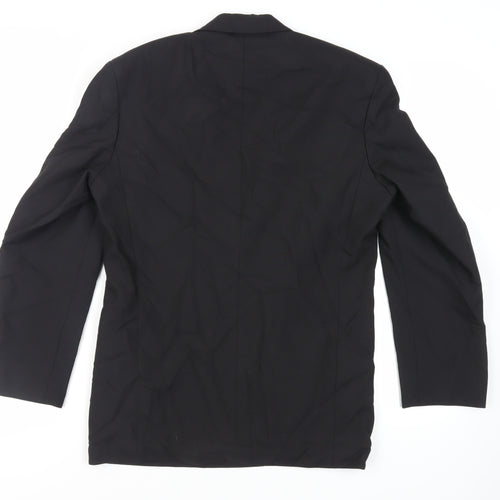 Marks and Spencer Mens Black Polyester Tuxedo Suit Jacket Size 36 Regular