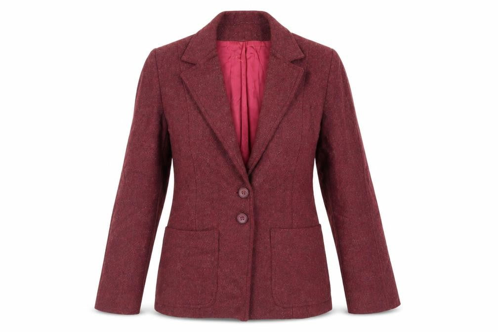 Mandy Marsh Womens Red Jacket Blazer Size 12 Button - Vintage