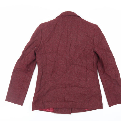 Mandy Marsh Womens Red Jacket Blazer Size 12 Button - Vintage