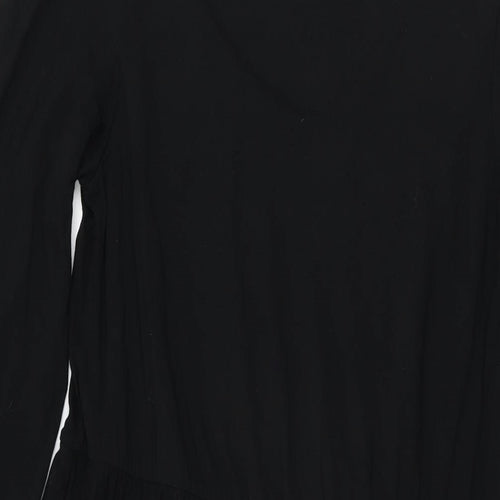 NEXT Womens Black Viscose Shift Size 10 Scoop Neck Pullover